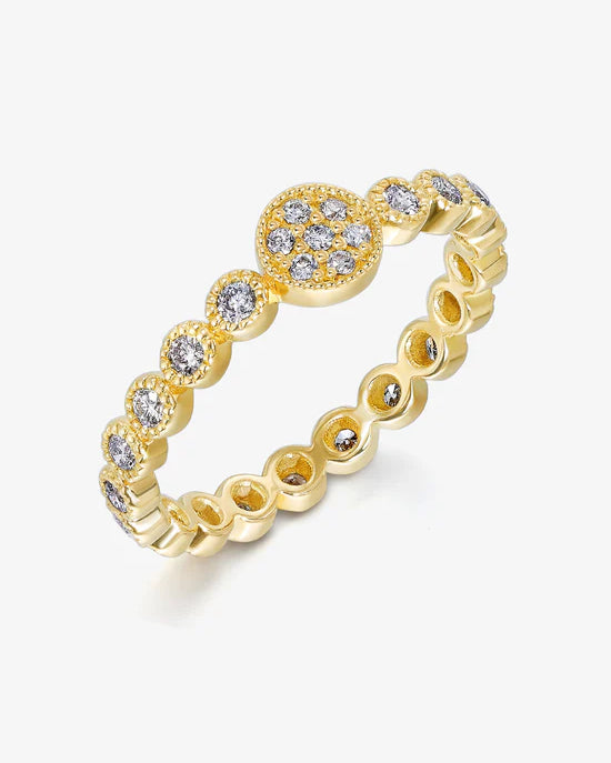 Vintage Round Milgrain Ring