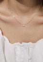 Dainty Gold Cable Lab Diamond Necklace (IGI)