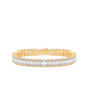Golden Emerald Cut Tennis Bracelet