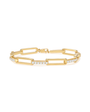Golden Alternating Paperclip Bracelet